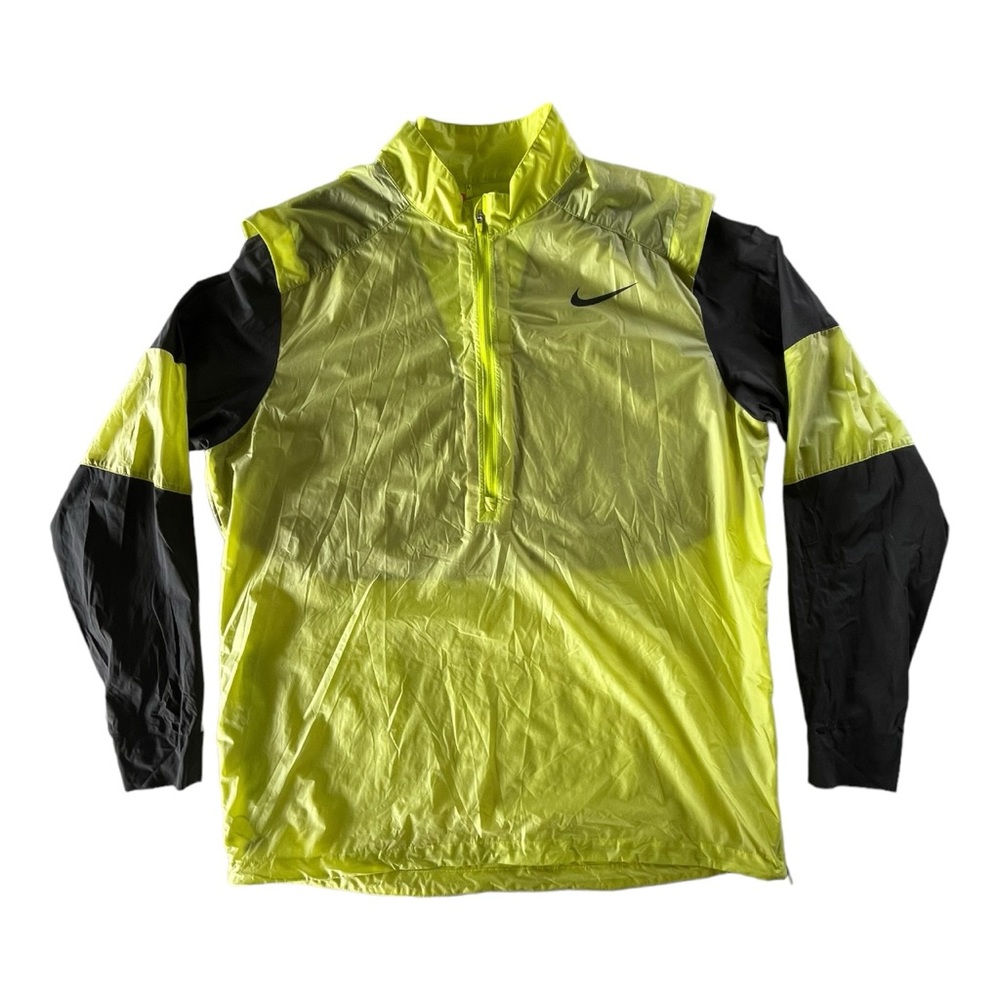 Nike Men's High-Visibility Yellow and Black Performance Jacket